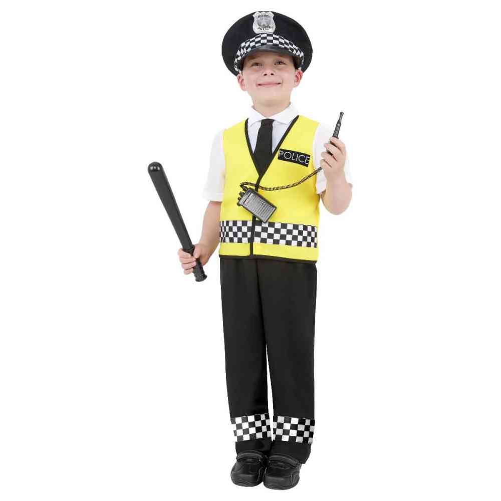Smiffys - Police Kinderkostüm - Schwarz
